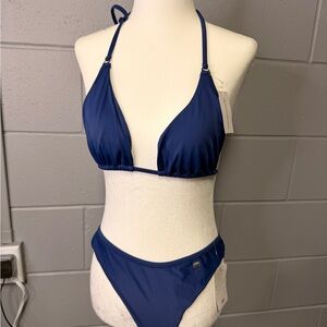 NWT Wicked Weasel Classic Navy Triangle Bikini Set